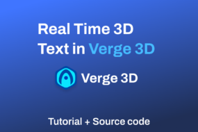 verger 3d real time 3d text